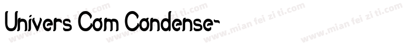 Univers Com Condense字体转换